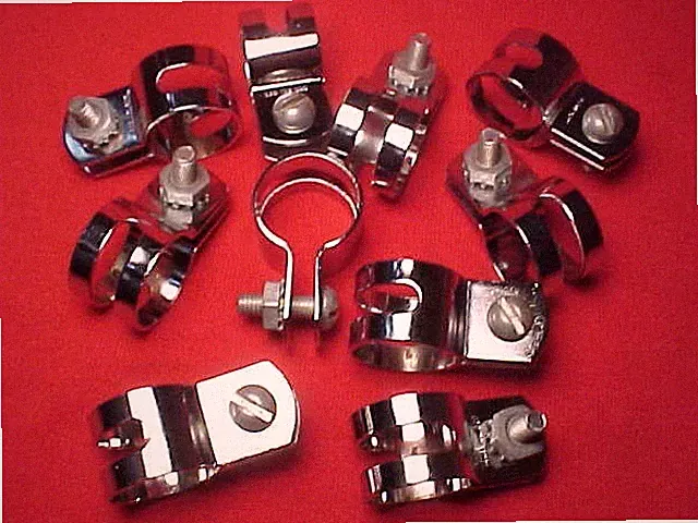 10 Vintage Chrome Bicycle Coaster Brake Arm Straps Schwinn Shimano Huffy AMF nos