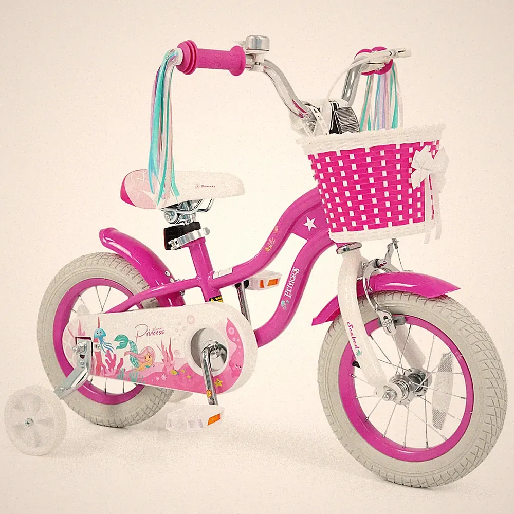 12" Kids Bike w/Training Wheels Hand Coaster Brakes Adjustable Seat Handlebar