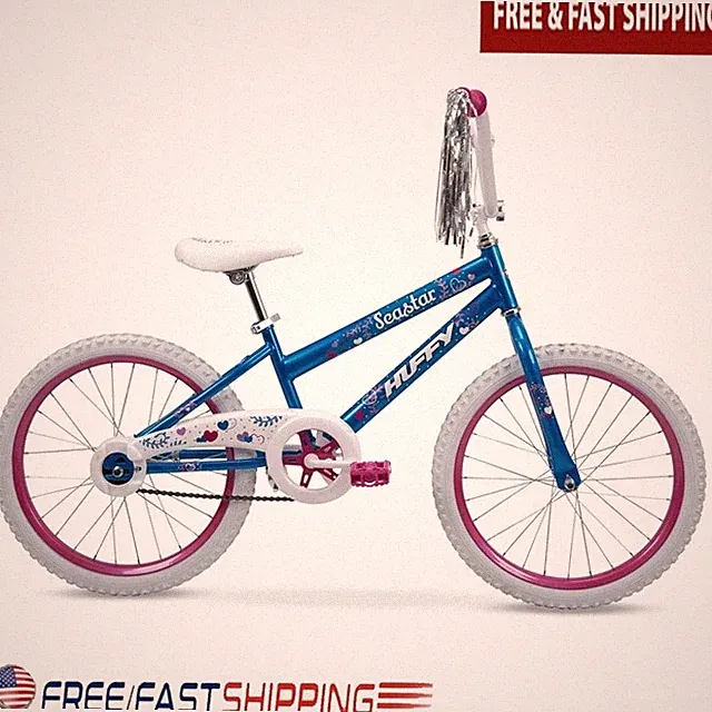 20 Inch Girls Bike Adjustable Seat Streamers Coaster Brake Easy Build Kids Ride