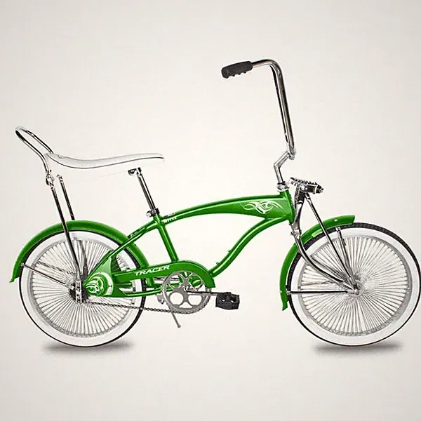 20" Lowrider Bike Banana Seat Cruiser Classic Style 140 Spokes Green color.