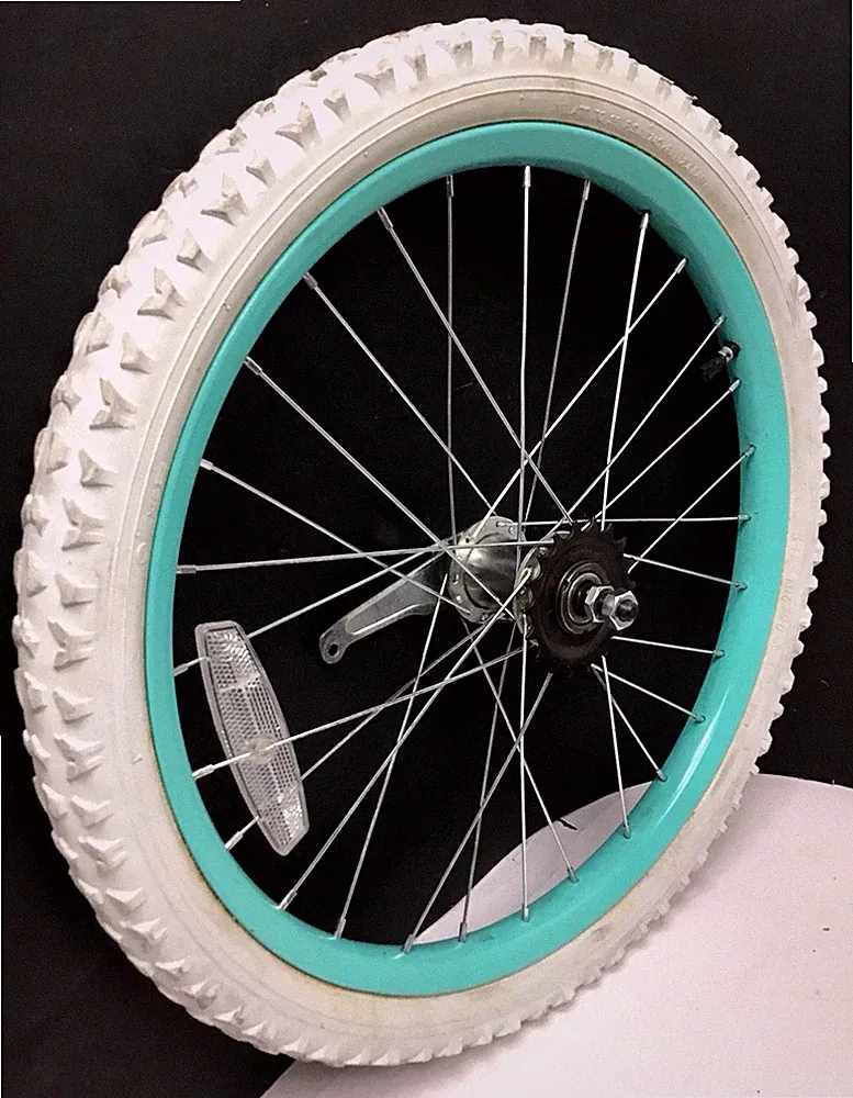 20" Rear Bicycle Blue Wheel Coaster Brake 1.95" White Tire Kids BMX Bike #X53