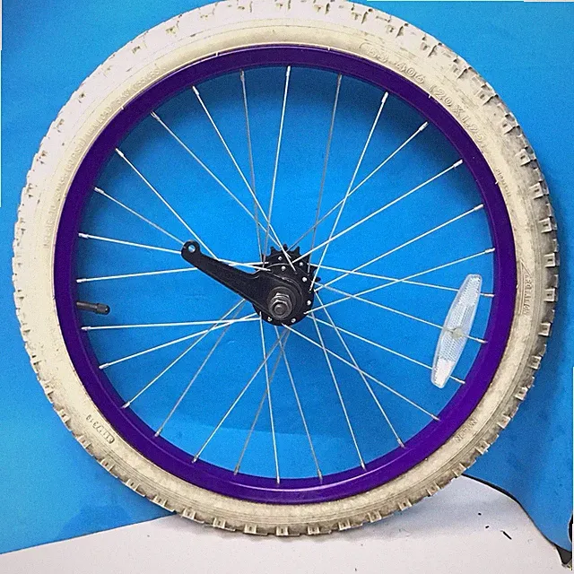 20" Rear Bicycle Purple Wheel Coaster Brake with 1.95" White Tire Kids Bike #J44