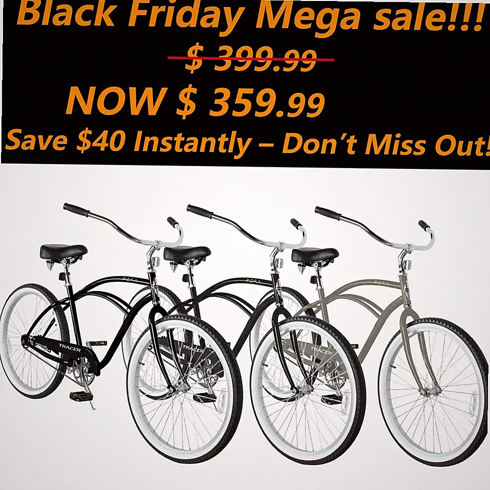 26" Beach Cruiser Bike For Men Single Speed KT Coaster City Commute Bicycle