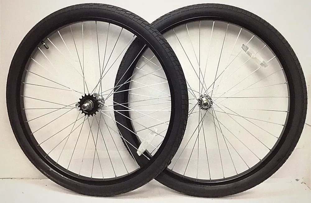 26" Cruiser Bike Black Wheel Set Coaster Brake 2.0" Tires Beach Bicycle #G75
