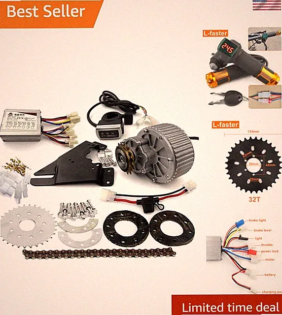 450 W Electric Bicycle Left Drive Conversion Installation kit can fit Most of...