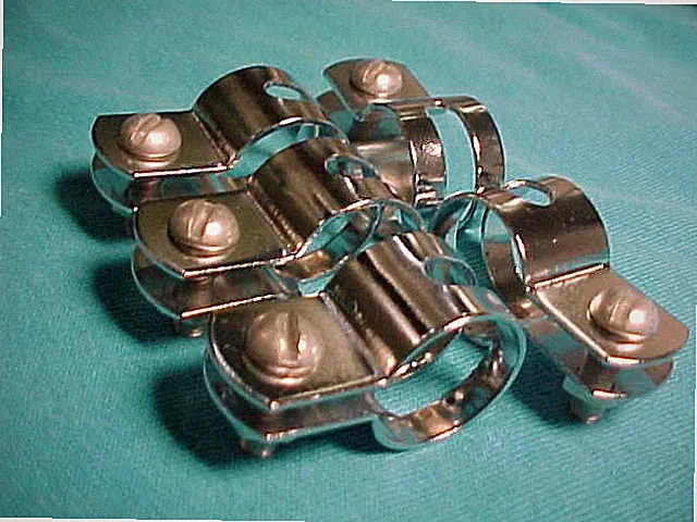 5 Vintage Chrome Bicycle Coaster Brake Arm Straps Schwinn Shimano Huffy AMF nos