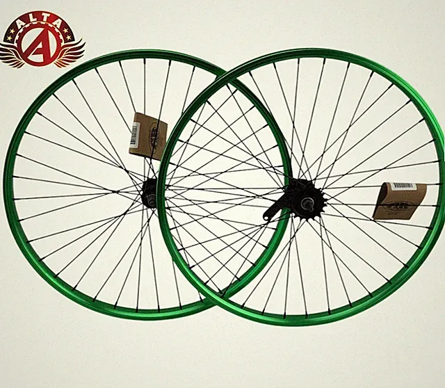 ALTA 26" X 2.125 CRUISER FRONT OR COASTER WHEEL 36 SPOKE 12G 3/8 AXLE GREEN.