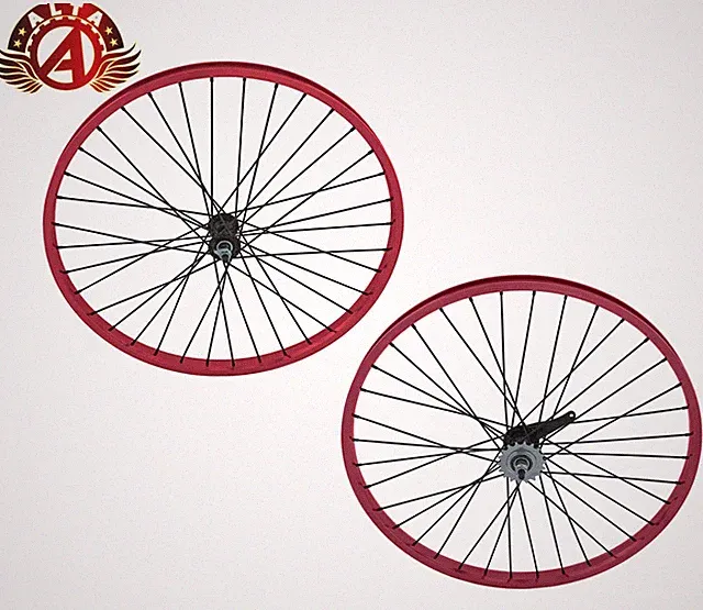 ALTA 26" X 2.125 CRUISER FRONT OR COASTER WHEEL 36 SPOKE 12G 3/8 AXLE RED.