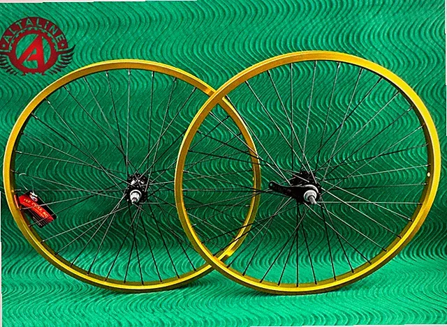 ALTALINE 26" X 2.125 CRUISER FRONT OR COASTER WHEEL 36 SPOKE 12G 3/8 AXLE GOLD.