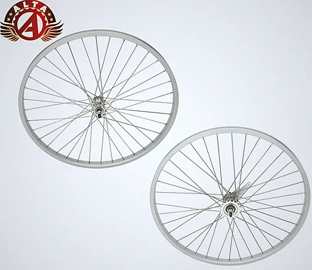 ALTALINE 26" X 2.125 CRUISER FRONT OR COASTER WHEEL 36 SPOKE 12G 3/8 AXLE SILVE.