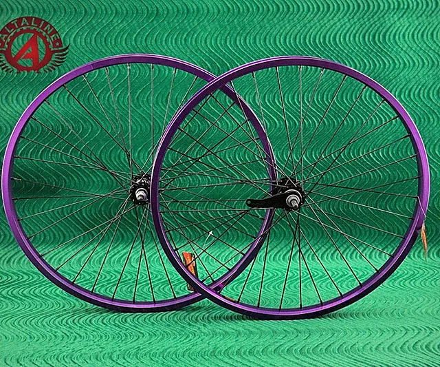 ALTALINE 26" X 2.125 FRONT OR COASTER CRUISER WHEEL 36 SPOKE 12G 3/8 AXLE PURPLE