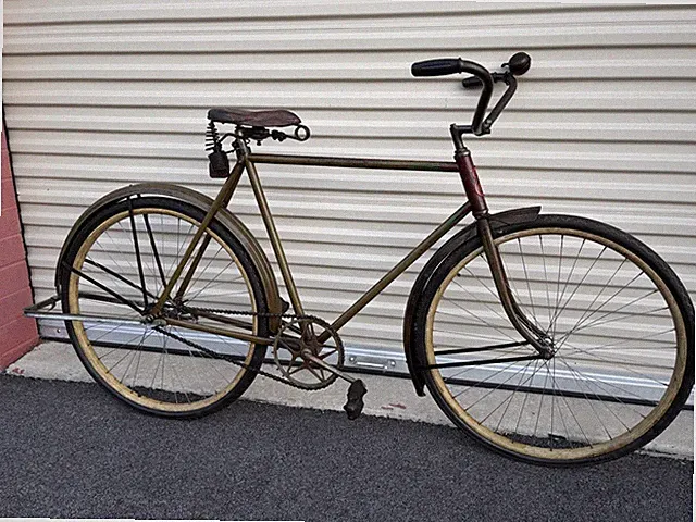 Antique 1900's Circa Michigan City Indiana Excelsior Men's 28" Wooden Wheel Bike