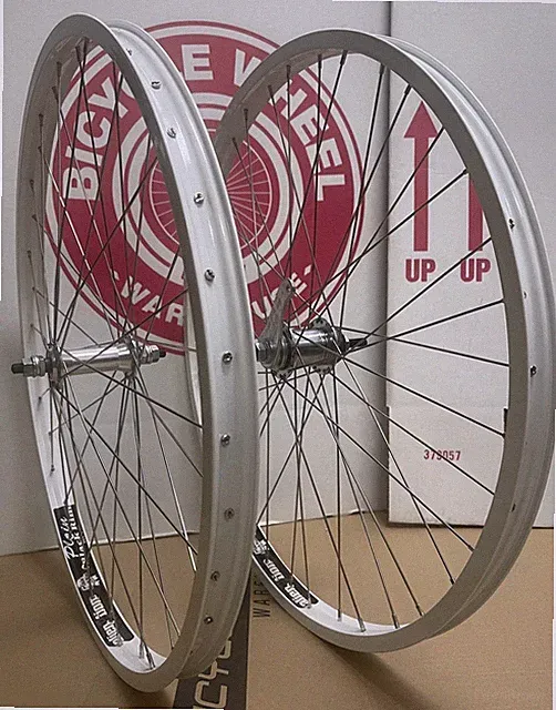 Beach Cruiser Bike Single Speed Coaster Brake Wheel Set 26" Alienation White+Sil