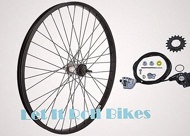 BLACK Bicycle REAR WHEEL 26" x 1.75 SHIMANO INTERNAL 3-Speed Cable Shifter Bikes
