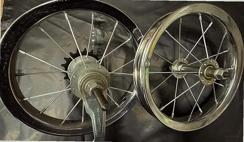 Chrome Steel 12in kids Bicycle Wheels/ Coaster Brake Rims Set