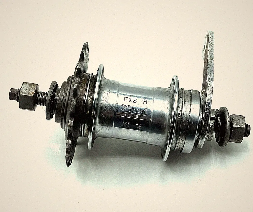 F & S Komet SUPER 161 / 36H Bicycle Coaster Brake Rear Hub Vintage