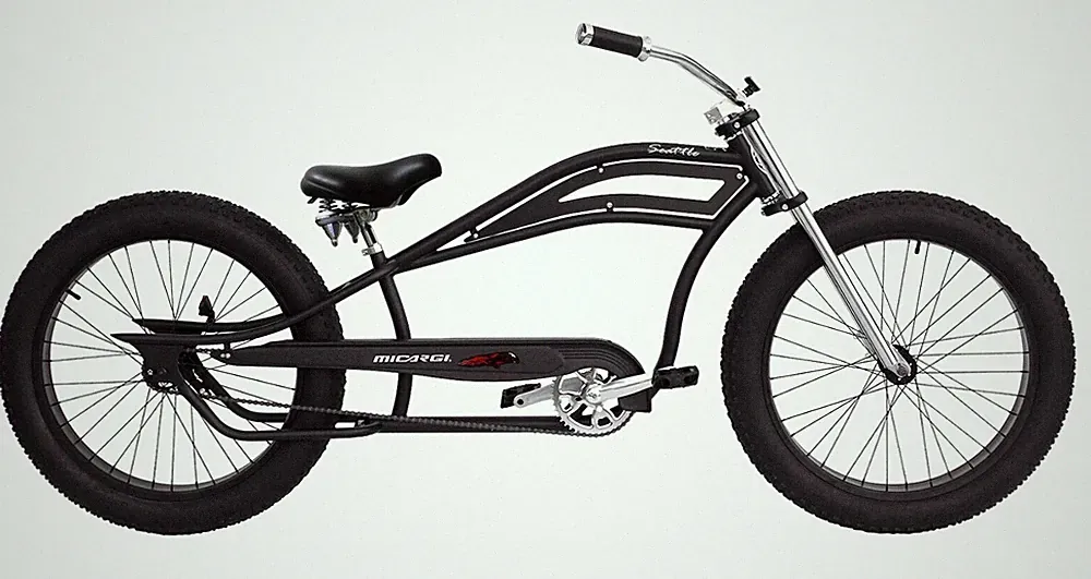 Fat Tire 26" x 4 Stretch Beach Cruiser Bicycle Chopper Style Recreational Bike