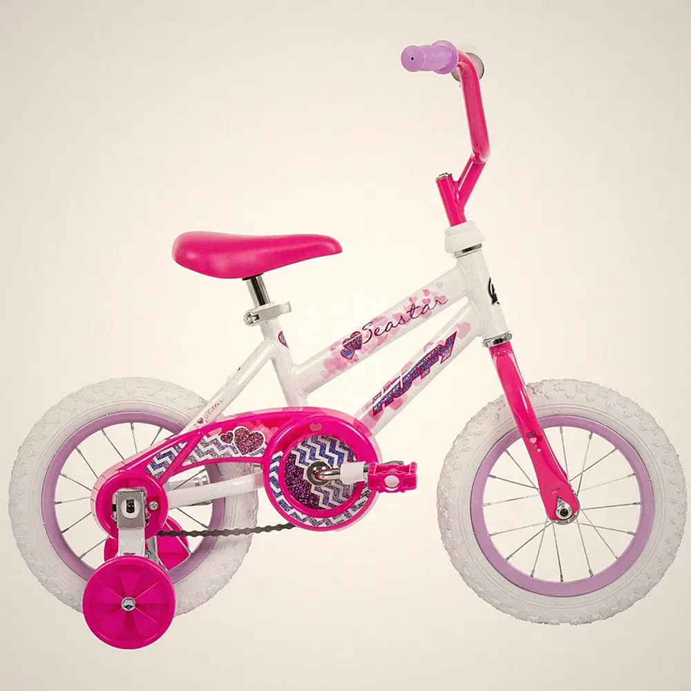 Huffy 12" Kids Bike Sea Star Girls Pink Toddler Bicycle Coaster Brake Steel Fram