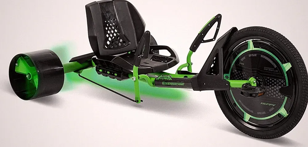 Huffy Green Machine 20 Inch Drift Trike, Sleek Ergonomic Design, Adjustable...