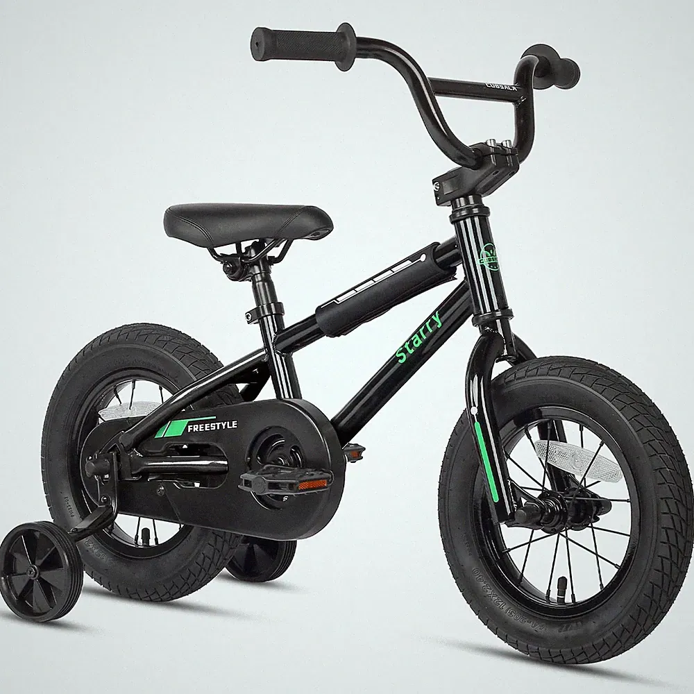 Kids Bike 12 Inch BMX Style Training Wheels Coaster Brake Black cubsala Bicycle