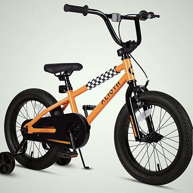 Kids Bike 16 Inch BMX Style Coaster Brake Training Wheels Orange 2-8 vollsch OE