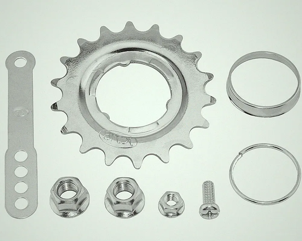 KT 18T Coaster Brake Hub Trim Kit Chrome Bicycle Rear Wheel Hardware Parts Set.