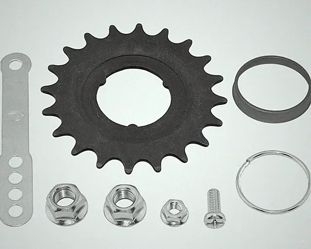 KT 20T Coaster Brake Hub Trim Kit Black Bicycle Rear Wheel Hardware Parts Set.