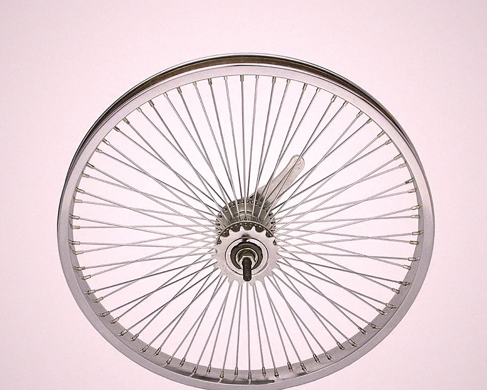 Lowrider 20" Chrome Coaster Bicycle Wheel 32mm Steel 72H Hub 14G Spokes 3/8 Axle