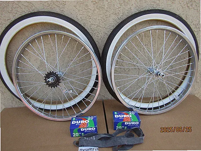 NEW 20'' BICYCLE HEAVY DUTY SPOKES COASTER BRAKE WHEEL SET [STEEL} FOR BMX, GT
