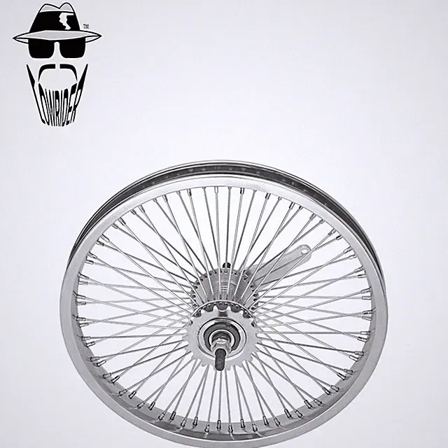 ORIGINAL LOWRIDER 16” Chrome Coaster Bicycle Wheel 72 Spoke Steel Rim 3/8 Axle.