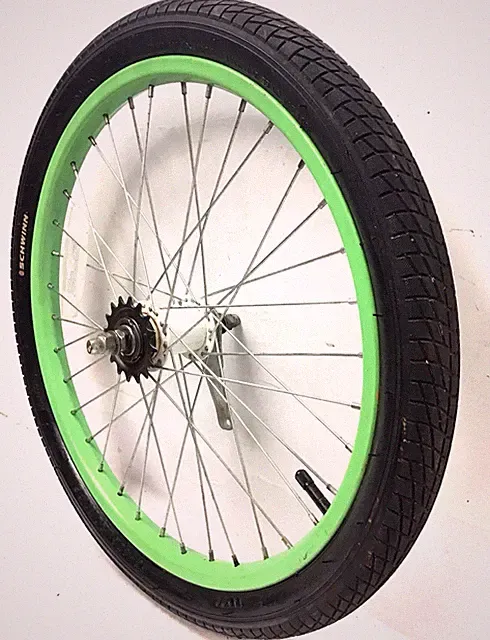 Schwinn 20" Rear Bicycle Green Wheel Coaster Brake 1.95" Tire Kids BMX Bike #X62