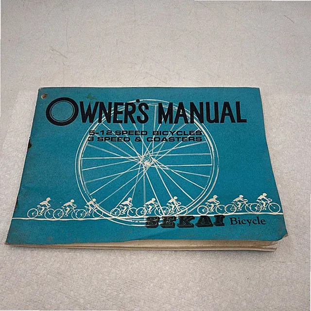 SEKAI BICYCLES OWNERS SERVICE MANUAL 5-12 SPEED BICYCLES 3 SPEED AND COASTERS