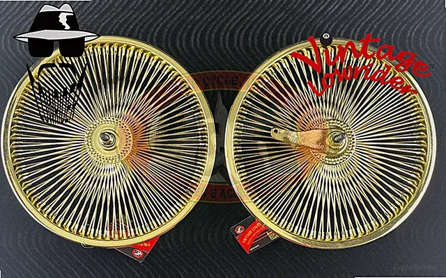 VINTAGE LOWRIDER 16" Bicycle DAYTON Wheels 144 Spoke GOLD Front OR Coaster.